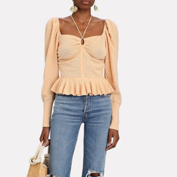 Ulla Johnson Tops - Ulla Johnson Leland Top Blouse Women's Large Cottage Fairy Puff Sleeves